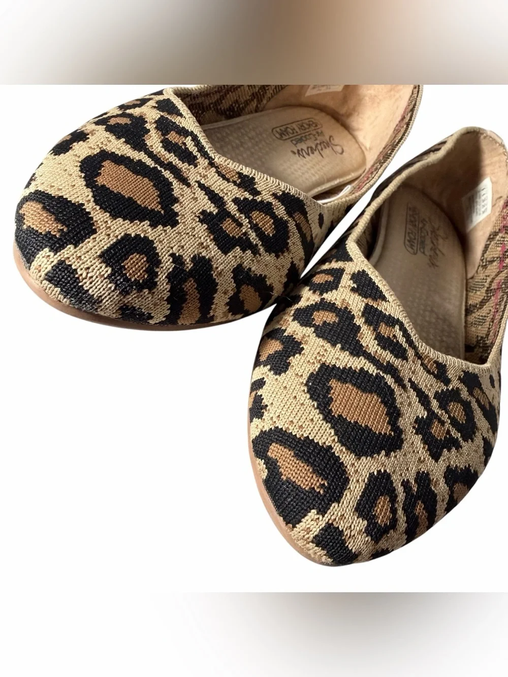 Skechers Flats 9 Cole Claw Animal Print Canvas Loafer